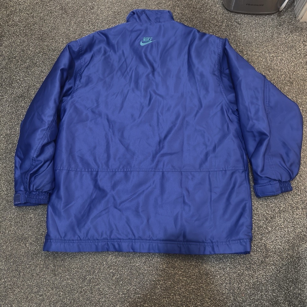 Vintage Nike Jacket Mens Medium Blue Red Ski Snow Windbreaker 90s YKK 95 - Picture 4 of 16